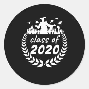 class of 2020 graduation or reunion design by classic round sticker