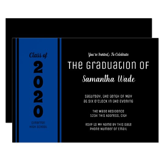 Class of 2020 High school or College Graduation Invitation Zazzle.co.uk