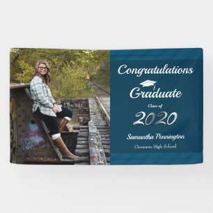 Class of 2020 One Photo Graduation Party Banner