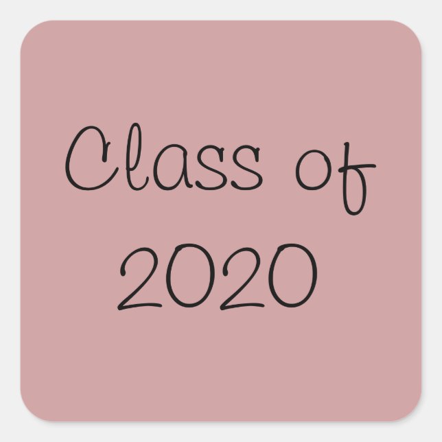 Class of 2020 square sticker (Front)