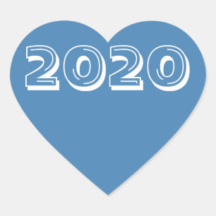 Class of 2020 Steel Blue Heart Sticker by Janz