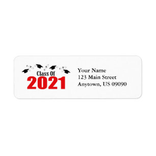 Class Of 2021 Caps And Diplomas (Red)