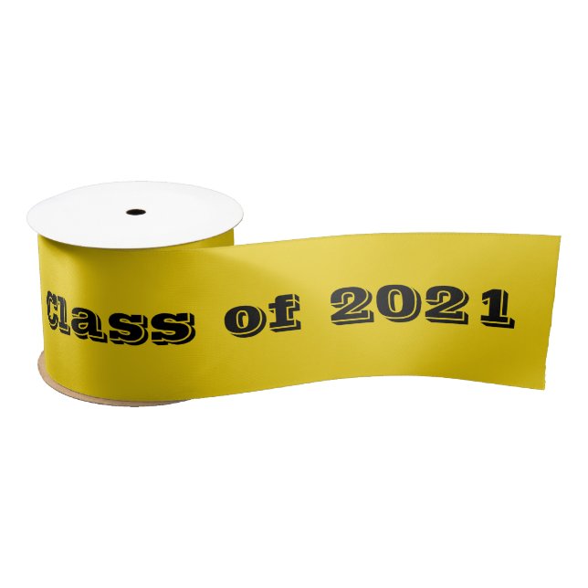 Class of 2021 Gold Satin Ribbon by Janz (Spool)