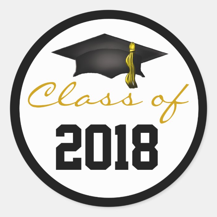 Class of 2021 Graduation Cap Classic Round Sticker  