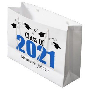 Class Of 2021 Graduation Gift Bag (Blue Caps)