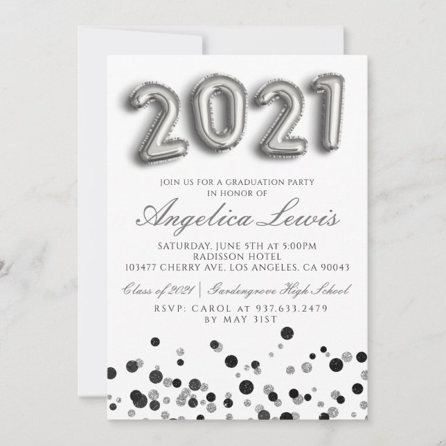 Class of 2021 Graduation Party Invitation (Front)