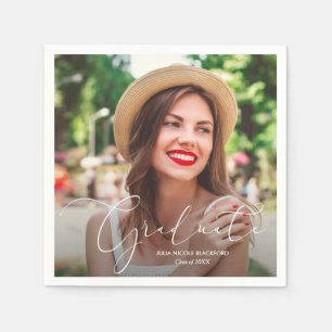Class of 2021 Graduation Photo Personalised Napkin