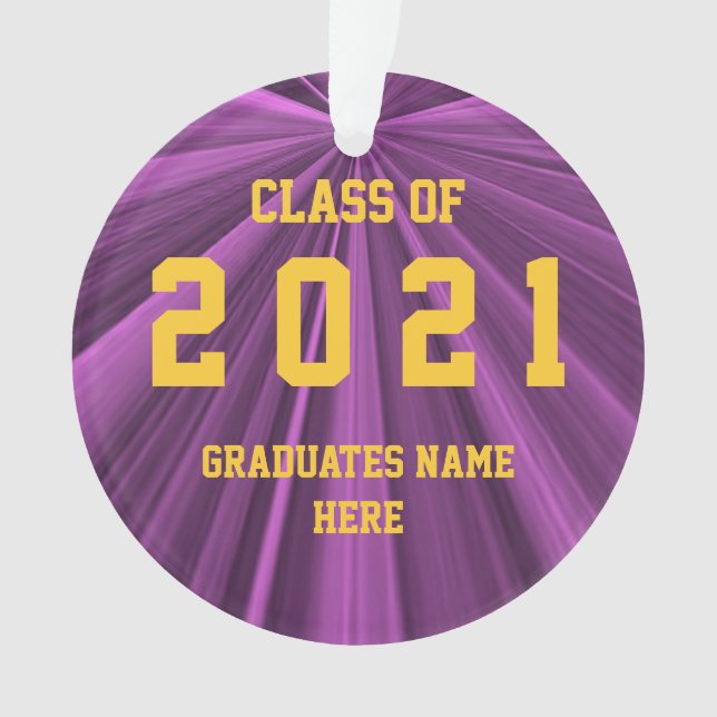 Class of 2021 Maroon and Gold Ornament by Janz (Front)