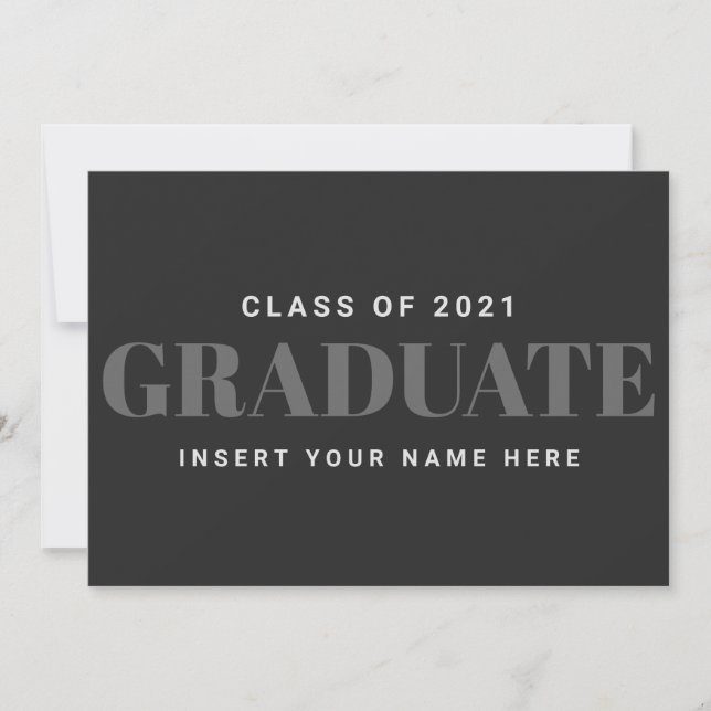 CLASS OF 2021 Modern Graduation Announcement (Front)