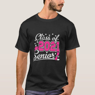 Class Of 2021 Senior Heart Graduation Grad Girls W T-Shirt