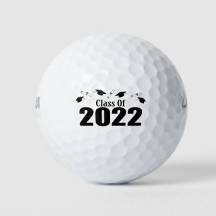 Class Of 2022 Caps And Diplomas (Black) Golf Balls