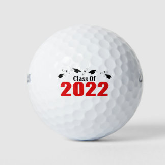 Class Of 2022 Caps And Diplomas (Red) Golf Balls