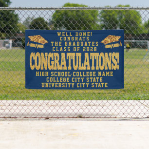 CLASS OF 2022 Custom School Graduation Ceremony Banner