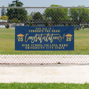 CLASS OF 2022 Custom School Graduation Ceremony Banner
