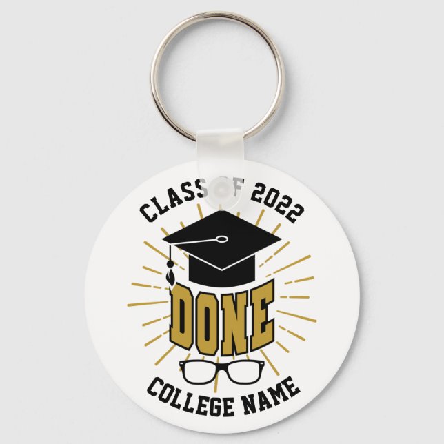 Class of 2022 Done Graduation Novelty Grad Key Ring (Front)