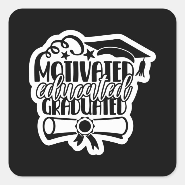 Class of 2022 Graduate Congrats the Grad Square Sticker (Front)