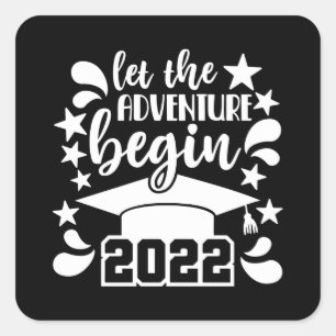 Class of 2022 Graduate Congrats the Grad Square Sticker