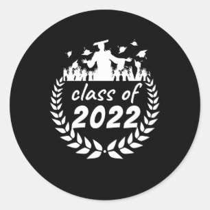 class of 2022 graduation or reunion design by classic round sticker