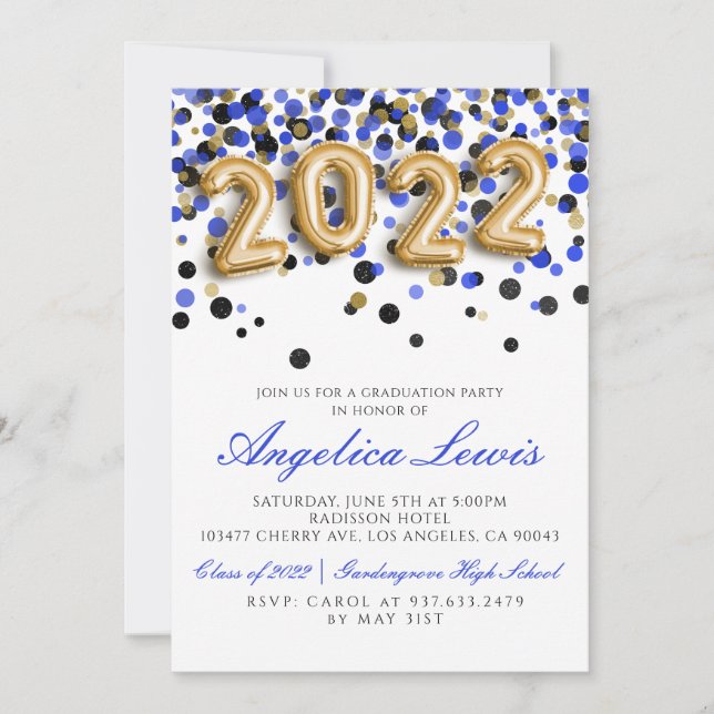 Class of 2022 Graduation Party Invitation (Front)