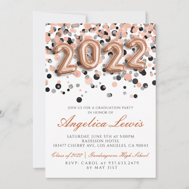 Class of 2022 Graduation Party Invitation (Front)