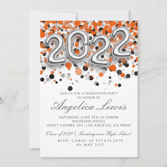 Class of 2022 Graduation Party Invitation (Front)