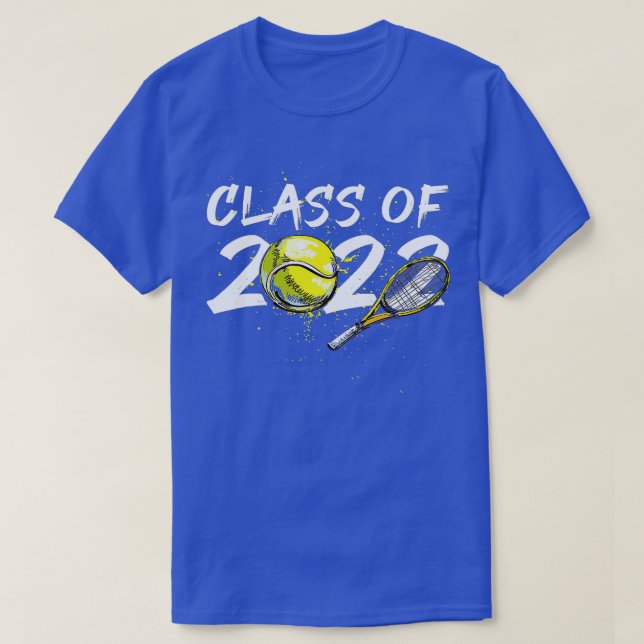 Class of 2022 Graduation Senior Tennis Player  T-Shirt (Design Front)
