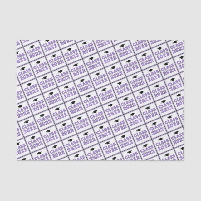 Class Of 2022 Graduation Tissue Paper (Eggplant) (Front)