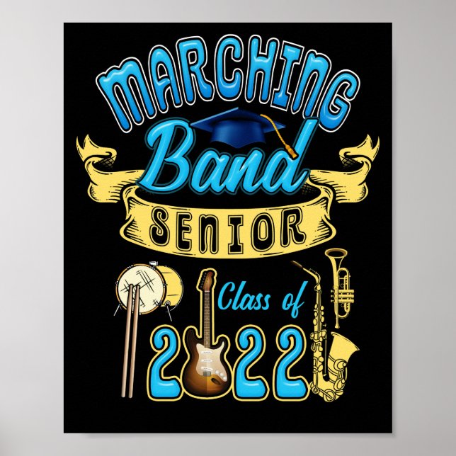 Class of 2022 Marching Band Senior Graduation Poster (Front)