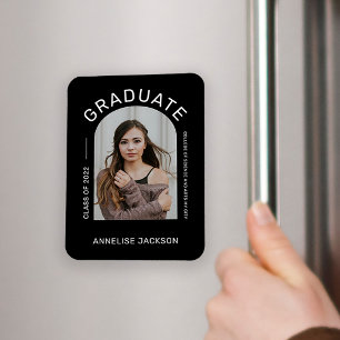 Class of 2022 minimalist simple graduate photo magnet