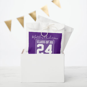 Class of 2022 Modern Royal Purple Graduation Party Favour Bags
