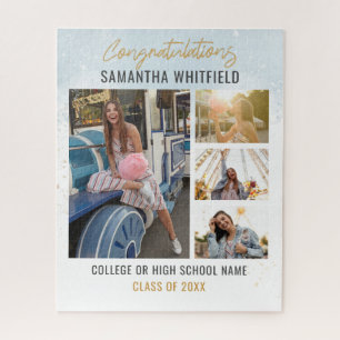 Class of 2022 Photo Collage Modern Graduation Jigsaw Puzzle