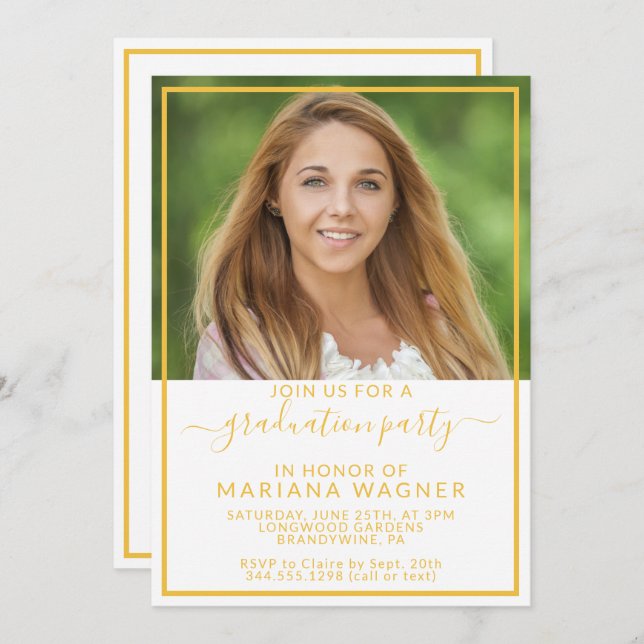 Class of 2022 Photo High School Graduation Party I Invitation (Front/Back)