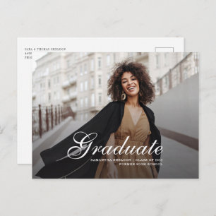 Class of 2022 Script Photo Graduation Announcement