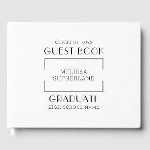 Class of 2022 Simple Minimalist Graduation Party Guest Book