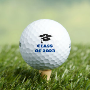 Class of 2023 Blue Text Graduation College Golf Balls