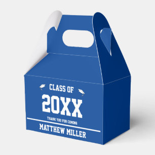 Class of 2023 Deep Blue and White Graduation Favour Box