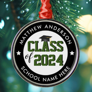 Class of 2023 Forest Green Graduate Graduation Metal Tree Decoration