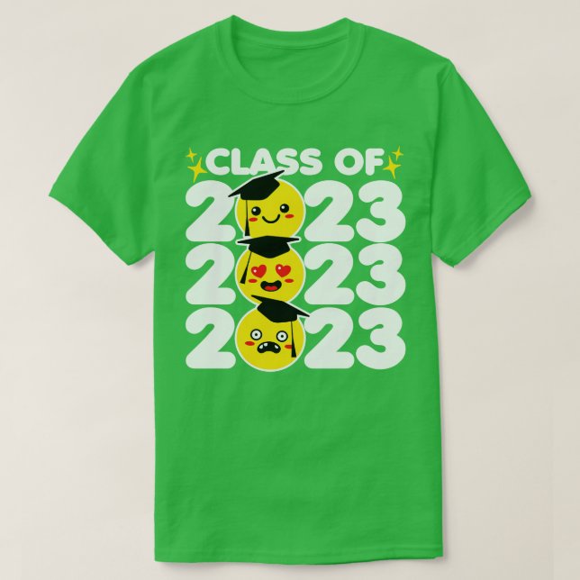 Class of 2023 Funny Kawaii Faces T-Shirt (Design Front)