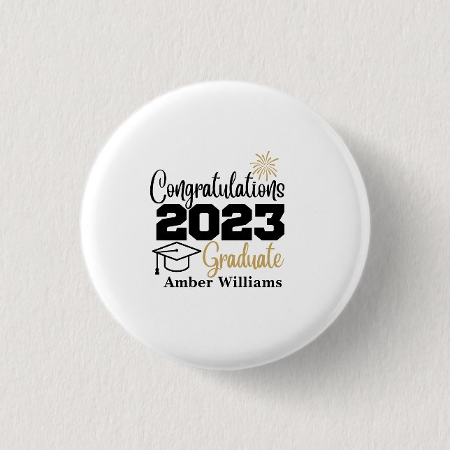 Class of 2023 Graduate Personalised Button (Front)