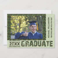Class of 2023 Graduation Photo Camo Custom Party