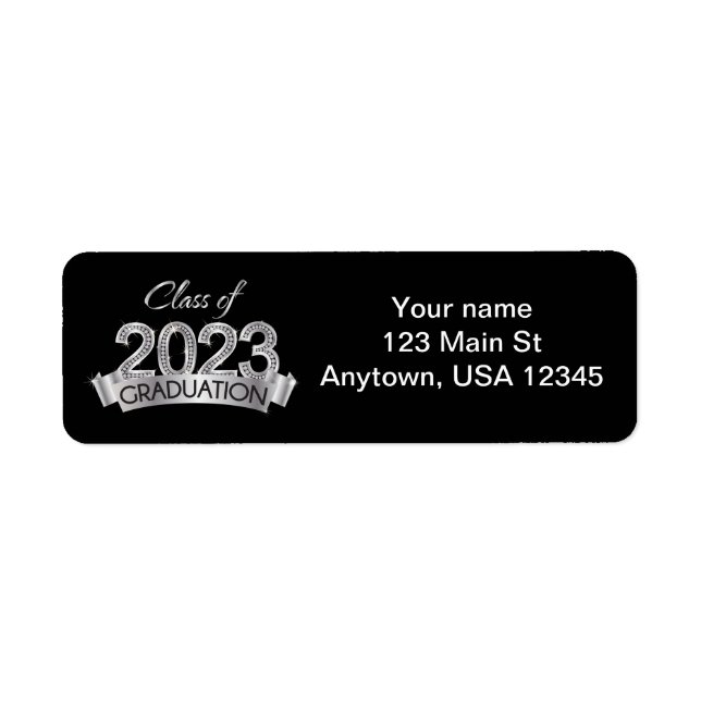 Class of 2023 Graduation Return Address Labels (Front)