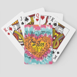 Class of 2023 Graduation Science Math Grad Tie Dye Playing Cards