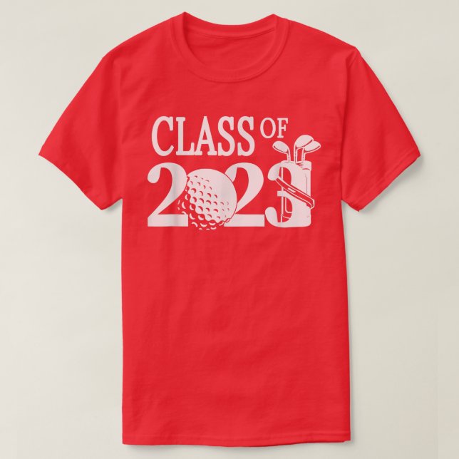 Class of 2023 Graduation Senior Golfer Golf Player T-Shirt (Design Front)