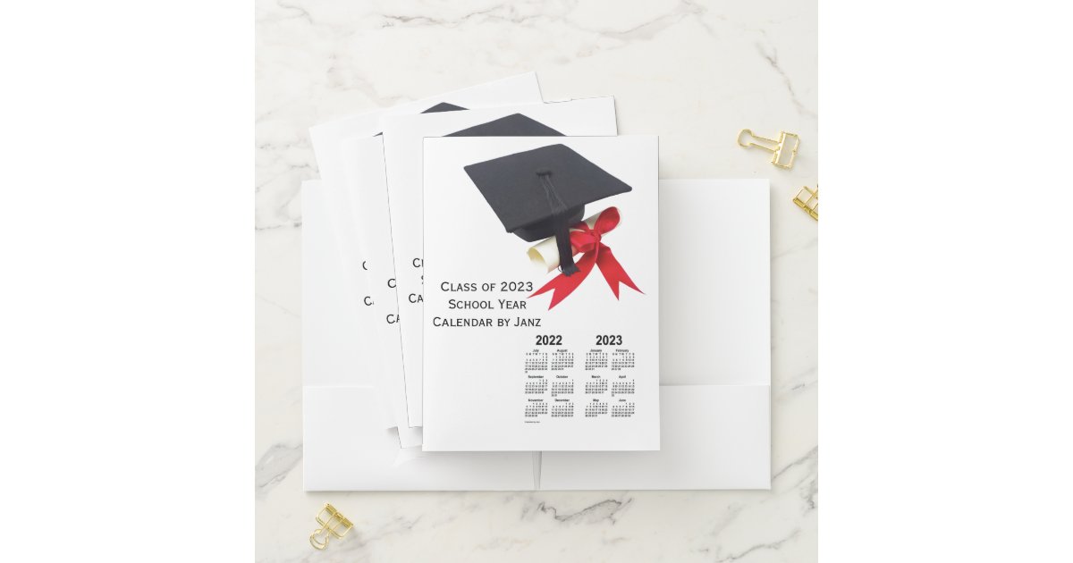 Class of 2023 Graduation Year Calendar by Janz Pocket Folder Zazzle