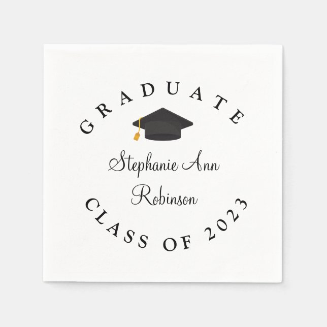 Class Of 2023 Modern Graduation Party  Napkin (Front)