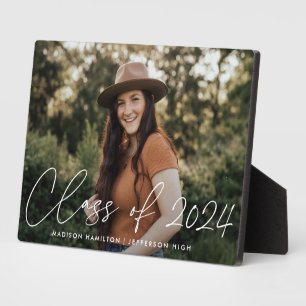 Class of 2023 Modern Script Graduation Photo Plaque