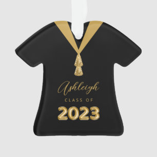Class of 2023 Personalised Black Graduation Gown Ornament