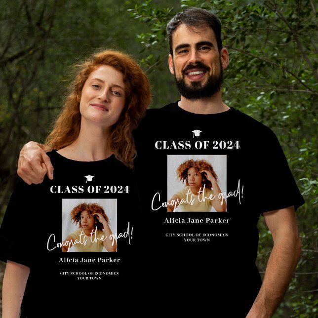 Class of 2023 photo graduate congrats grad party T-Shirt (Man and woman t-shirt can be purchased separately!)