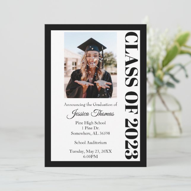 Class of 2023 Photo Graduation Invitation (Standing Front)