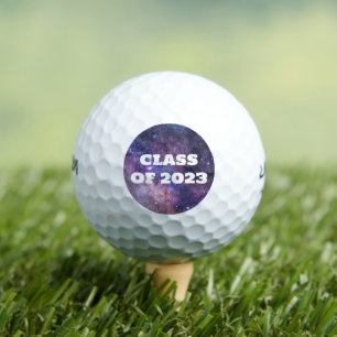 Class of 2023 Purple Text Graduation College Golf Balls